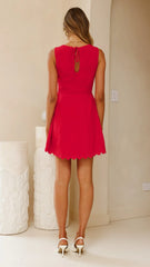 Aceline Mini Dress - Red