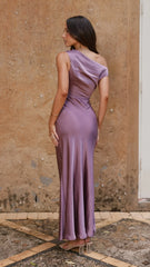 Auria Off Shoulder Maxi Dress - Plum
