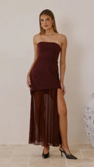 Fenella Asymmetrical Maxi Dress - Plum