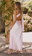 Halle One Shoulder Maxi Dress - Pink