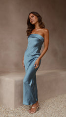 Gisele Maxi Dress - Steel Blue