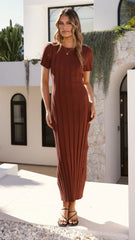 Mari Maxi Dress - Chocolate