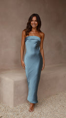 Gisele Maxi Dress - Steel Blue