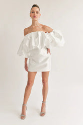 Theresa Off-The-Shoulder Puff Sleeve Mini Dress