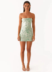 Moorey Beaded Mini Dress - Sage