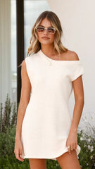 Robin Off Shoulder Mini Dress - Cream