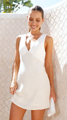 Dae Mini Dress - White/Natural