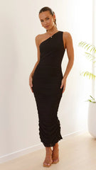 Natalia Midi Dress - Black