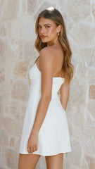 Lana Strapless Mini Dress - White