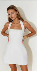 Chloe Halter Fit-and-Flare Mini Dress
