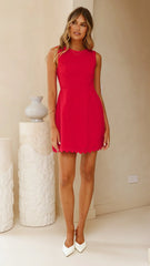 Aceline Mini Dress - Red
