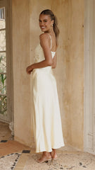Elsa Midi Dress - Yellow