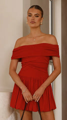 Manalla Mini Dress - Cherry