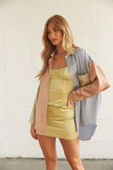 Sabine Satin Bustier Mini Dress