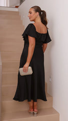 Louisa Midi Dress - Black