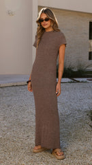 Valise Maxi Dress - Brown Marle