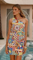 Rowena Mini Dress - Phaedra Print
