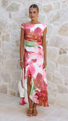 Amity Maxi Dress - Pink/Green Floral