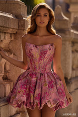 Sherri Hill Brocade Bubble Skirt HoCo Dress 57367