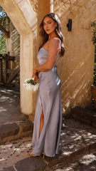 Ilana Maxi Dress - Steel Blue