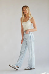 Levi's Ribcage Straight Ankle Jeans Ojai Shore