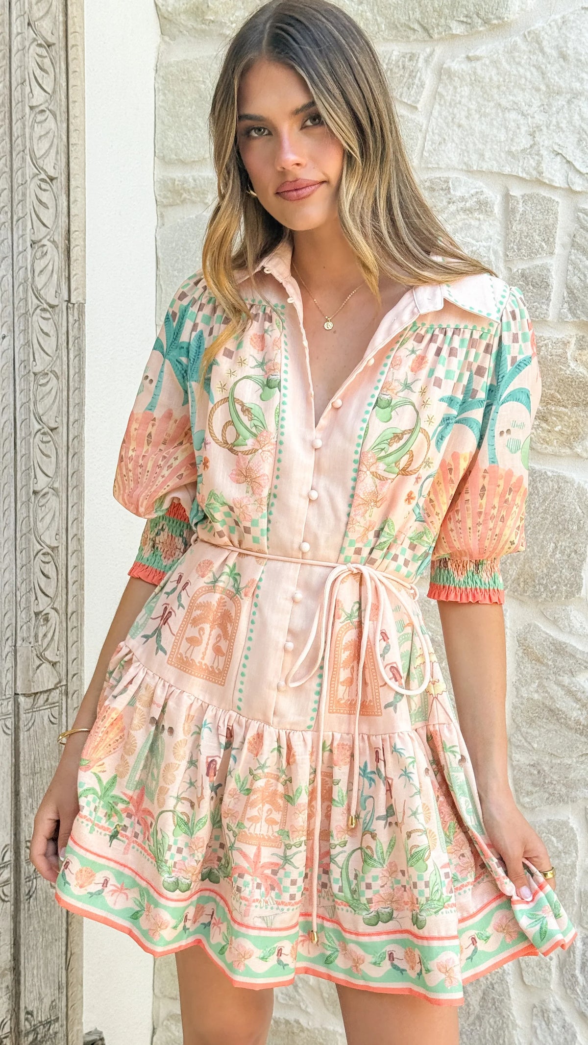 Nalita Mini Dress - Aurora Print