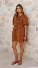 Arana Mini Dress - Chocolate