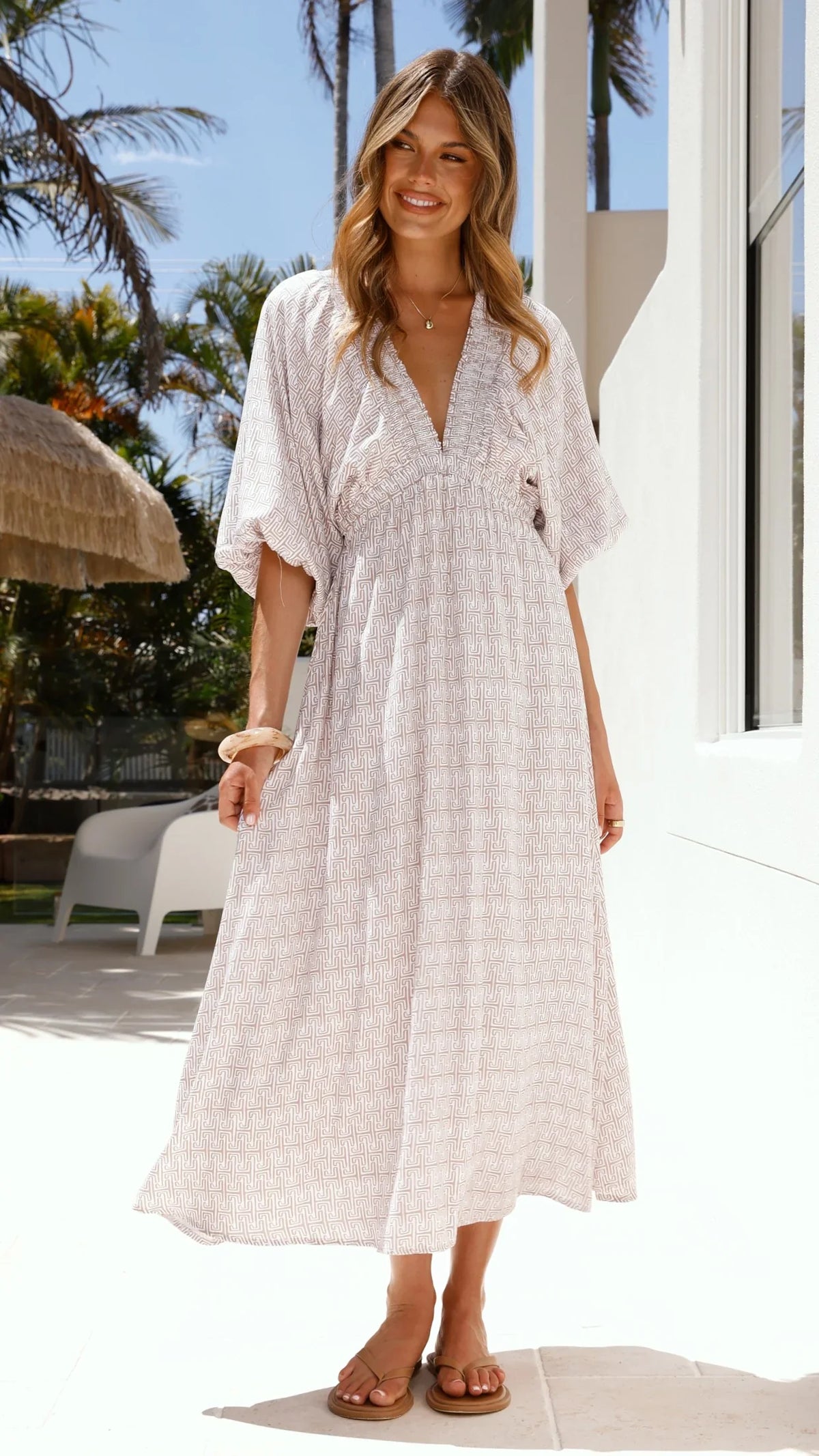 Camille Midi Dress - Atlas Print