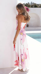 Lila Strapless Maxi Dress - Wildflower Pink
